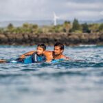 Michel Bourez et son fils Kaoriki